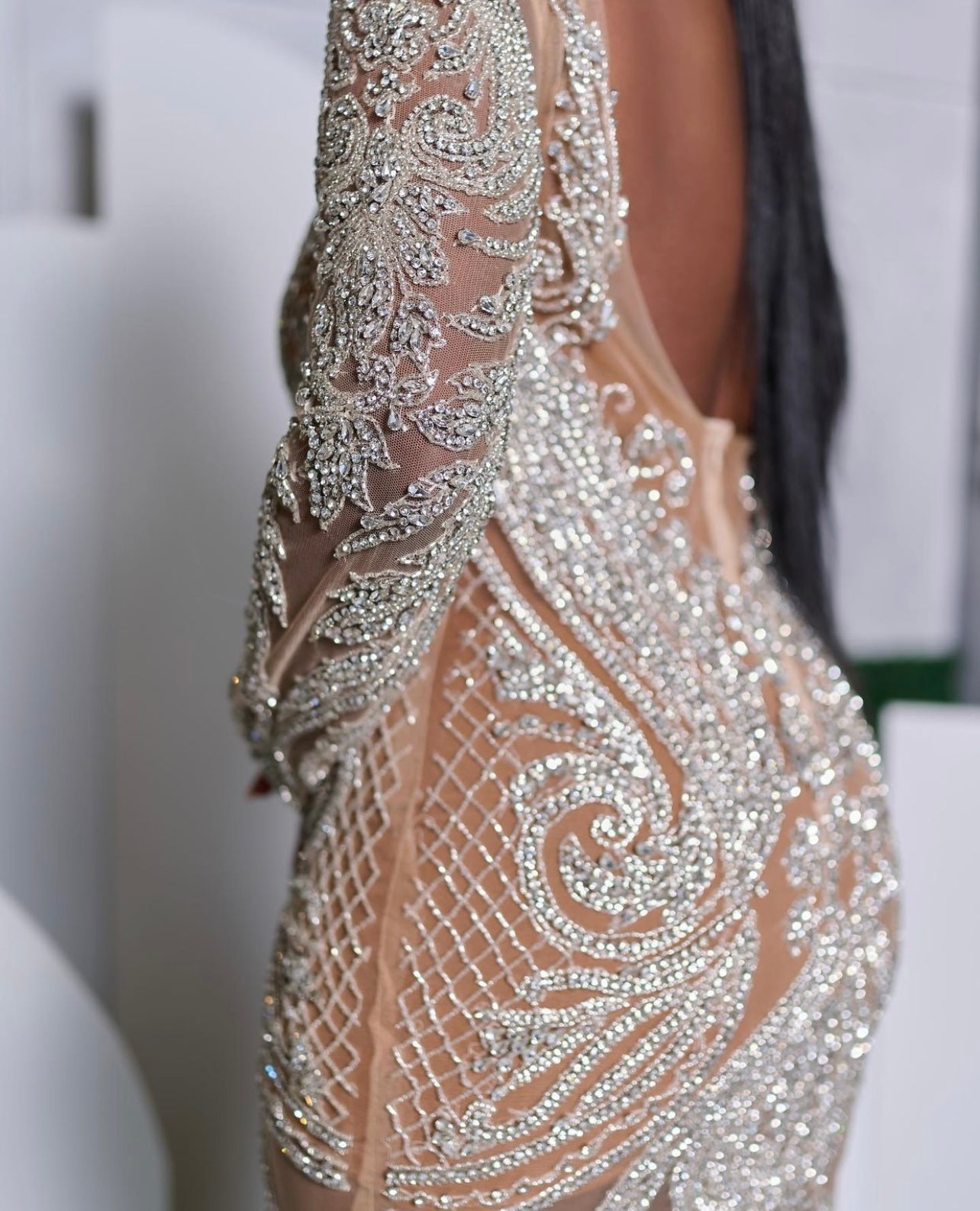 Sabrina Rhinestone Midi Dress