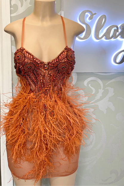 Cruella Feathered Dress SLAYEDBYTEN Cruella Feathered Dress SLAYEDBYTEN